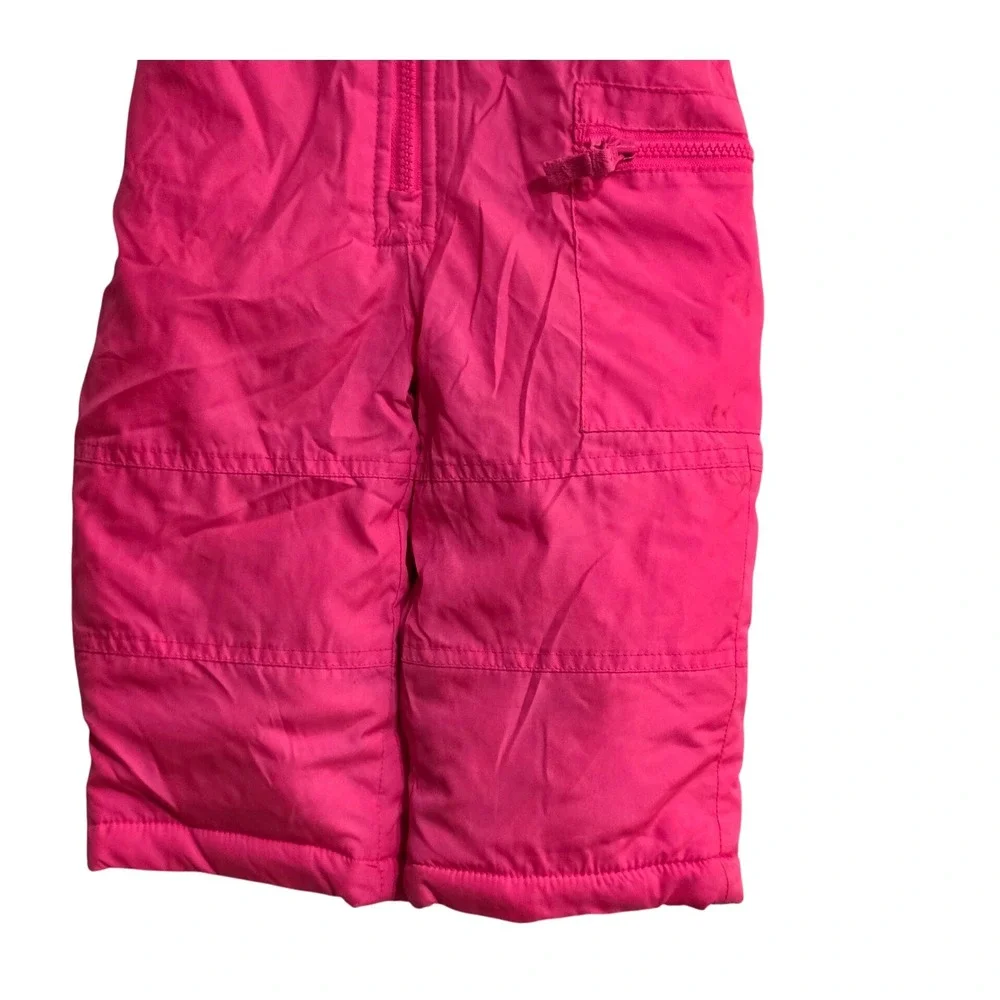 Carters Pink Snow Bibs Overalls Pants Toddler Baby 12 Months Winter Ski‎
